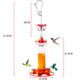 thumbnail image 4 of 2PCS Bird Feeder 200Ml Plastic Feeders for Outdoors, with Built-In Ant Guard-Circular Perch with 5 Feeding Ports, 4 of 7