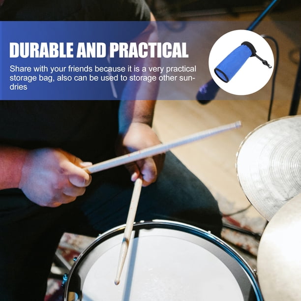 TABLETREANDS Bolsa Para Drumsticks De Tela Azul Con Correa Para Guardar Y Transportar Accesorios De Batería