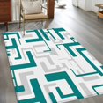 thumbnail image 3 of Gray Green Geometric Stripes Washable Area Rugs 4'x6', Modern Abstract Lines Maze Low Pile Throw Living Room Rug Non-Slip Sturdy Edge Binding Carpet for Indoor Entryway Bedside Kitchen, 3 of 9