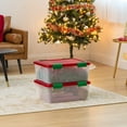 thumbnail image 3 of IRIS 30 Qt. Plastic Storage Bins with Sealed Lids, Holiday Gasket Box, Airtight Containers 2Pk, 3 of 13