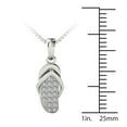 thumbnail image 4 of aaXia 10K White Gold Diamond Accent Flip-Flop Pendant Necklace, 4 of 5