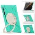 thumbnail image 3 of Dteck Samsung Galaxy Tab S8 Ultra Case 14.6 inch 2022 with Ring Stand, Heavy Duty 360 Rotating Multi-Functional Grip Stand Rugged Shockproof Fully-Body Rugged Cover, Mint Green, 3 of 8
