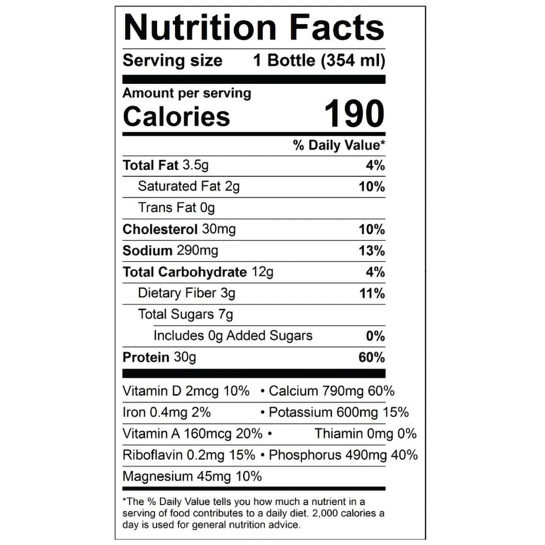 Shamrock Farms Rockin' Protein Builder, Vanilla, 12 fl. oz. Lactose Free Nutrition Drink