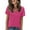 Hot Pink, variant on TAGOLD Summer Casual Tops,Plus Size T-shirt Blouse for Womens, Fashion Women's Summer V-Neck Solid Short Sleeve Casual Blouse,Short Sleeve V-Neck Blouses & Shirts