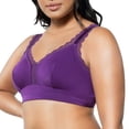 thumbnail image 3 of Dalis Wire-Free Full Bust Bralette, Amethyst, 34K, 3 of 5