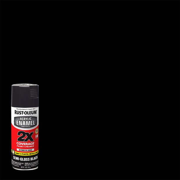 Black, RustOleum Automotive SemiGloss Acrylic Enamel 2X Spray Paint
