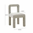 thumbnail image 3 of TOV Furniture Hazel Grey Boucle Dining Chair, 3 of 7