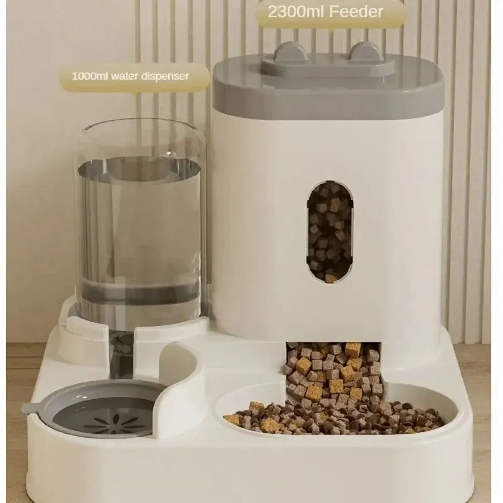 New Automatic Feeder Dog Cat Food Bowl With Water Fountain Large Capacity Pet Food Storage Dispenser Container Puppy Pet Accessories