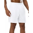 thumbnail image 2 of MIER Men's Quick-Dry Lightweight Training Running & Basketball Athletic Shorts, No Pockets, No Liner, White, XXL, 2 of 7