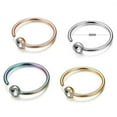 thumbnail image 5 of Jiaroswwei Nose Ring Stylish Skin-friendly Multi Colors Non Piercing Nose Hoop for Party, 5 of 8