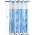 thumbnail image 7 of No Hook Shower Curtain with Snap in Liner Set, Hotel Luxury Blue Shower Curtains for Bathroom with See Through Top Window, Waterproof, Washable 71W x 74H, 7 of 7