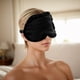 thumbnail image 2 of Mascarilla para dormir suave, cubierta para los ojos, ideal para viajar y descansar, negra, 2 of 6