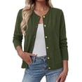 thumbnail image 7 of BTFBM Cardigan Sweaters for Wome Fall Clothes Long Sleeve Button Down Open Front Soft Knit Lightweight Sweater, 7 of 7