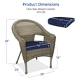 thumbnail image 4 of Jeco Clark Chaise de Patio en Osier Gris et Bleu Minuit (Ensemble de 2), 4 of 8