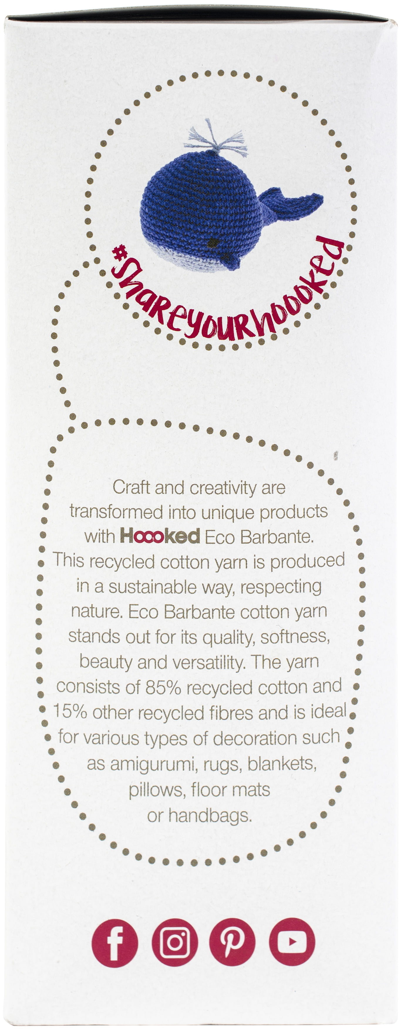 Hoooked Whale Pepper Yarn Kit W/Eco Barbante Yarn-