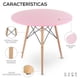 thumbnail image 5 of Mesa Redonda de Madera Mirel estilo minimalista Moderno 80 cm rosa, 5 of 10