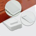 thumbnail image 2 of Topes de puerta de goma transparentes (paquete de 5), cuñas premium antideslizantes de silicona, resistentes, para suelos y patios (blanco), 2 of 4