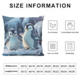 thumbnail image 5 of Orinice Penguins Snow Funny Graphic Decorative Cushion Throw Pillow Cover for Home Couch Living Room Bed Sofa Winter Zipper Closure 1PC 12x12in, 5 of 5