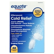 Equate Effervescent Cold Relief, 48 Tablets, Compare to Alka-Seltzer Plus® Cold Active Ingredients