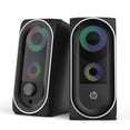 thumbnail image 2 of HP 2.0 Stereo Computer Speakers with Backlight, 3.5mm Jack, Black, 2 of 6