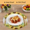 thumbnail image 4 of Summer Sunflowers Round 15 Inch Placemats Set of 4, Botanical Blooms Florals Wooden Grain HeatResistant Non Slip Place Mats for Dining Table, Wipeable Braided Kitchen Table Mats for Housewarming, 4 of 9