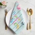 thumbnail image 2 of Happy Easter Cloth Napkins, Spring Colorful Eggs Butterfly Teal Wood Grain Washable and Reusable Dinner Napkins Set of 2, Table Napkin for Kitchen Party Birthday Wedding Hotel Housewarming 20"x20", 2 of 9