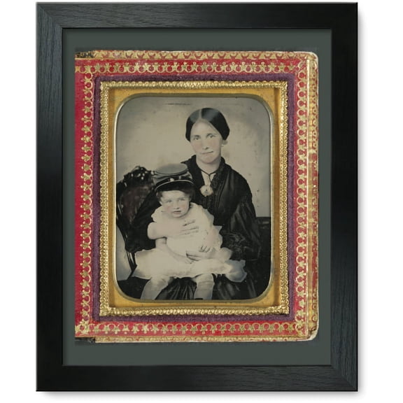 Framed Print: Unidentified Woman, Possibly Mrs. James Shields, In Mourning Dress