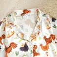 thumbnail image 5 of SJLDQY Toddler Girls Satin Silk Pajama Sets Button Down Short Sleeve Shirts Pants 2 Piece Pj Sets Casual Sleepwear Breathable Loungewear Sets for Girls, 5 of 7