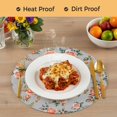 thumbnail image 4 of Red Rose Round 15 Inch Placemats Set of 4, Farmhouse Romantic Botanical Floral Vines HeatResistant Non Slip Place Mats for Dining Table, Wipeable Braided Kitchen Table Mats for Housewarming, 4 of 9