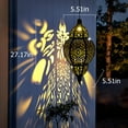 thumbnail image 5 of Moroccan Solar Lantern Outdoor Decor, Bohemian Style, Waterproof, Copper, LED, IPX4, Perfect for Garden, Patio, 5 of 7