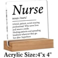 thumbnail image 2 of Nurse Gifts for Women Men Thank You Nurse Appreciation Gifts Clear Desk Decorative Sign Acrylic Sign With Wooden Stand for Desk Table 4x4 Inch, 2 of 4