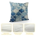 thumbnail image 4 of JEUXUS  Throw Pillow Covers Cozy Colorful Geometric Trellis Chain Accents Manual Hand Painted Cushion Cases for Couch Bed Sofa Farmhouse Decorative  Main Grey Navy Blue, 4 of 5