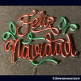 thumbnail image 3 of Glowneon Feliz Navidad Neon Sign, Merry Christmas LED Sign, Spain Christmas Wall Art, 3 of 4