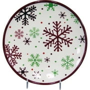 Holiday Snowflake Dessert Plate