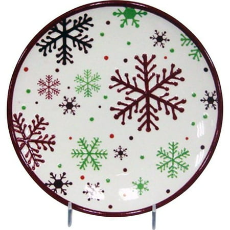 Holiday Snowflake Dessert Plate