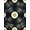 Black Cream Gold, Pattern 17, variant on Design&I 8'x10' Washable Area Rug Sleek Flatweave Pet Friendly Retro Spinning Disc With Concentric Groove Rings Vinyl Record Refined Structured for King Size Bedroom, Under Bed