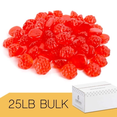 Berry Red Gummy Raspberries - 25 lb. Case