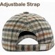 thumbnail image 3 of Gorra de béisbol de lana a cuadros para hombre y mujer - Gorra plana ajustable para otoño e invierno, 3 of 5