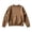 Brown, variant on Women's Leopard Print Crew Neck Sweatshirt, Long Sleeve Pullover Top with Front Kangaroo Pocket