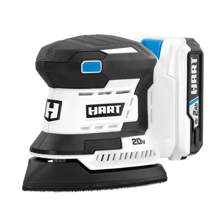 HART 20-Volt Battery-Powered Detail Sander Kit, (1) 2.0Ah Lithium-Ion Battery