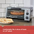 thumbnail image 5 of BLACK+DECKER 4-Slice Toaster Oven, Stainless Steel, TO1705SB, 5 of 8