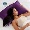thumbnail image 3 of Bare Home Satin Pillowcase Set of 2 - Silky Soft for Hair and Skin - Envelope Closure - Standard, Plum, 3 of 9