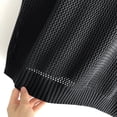 thumbnail image 4 of Womens Loose Sweater Vest Hollow Crochet V Neck Pullover Tank Tops Light Weight Sleeveless Casual Knitted Vest Black, Free Size, 4 of 6