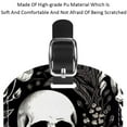 thumbnail image 4 of Square 2Pack PU Leather Skull Cruise Luggage Tag with Privacy Cover and Name ID Tag for Travel Handbags Backpacks Luggage Tags, 4 of 6