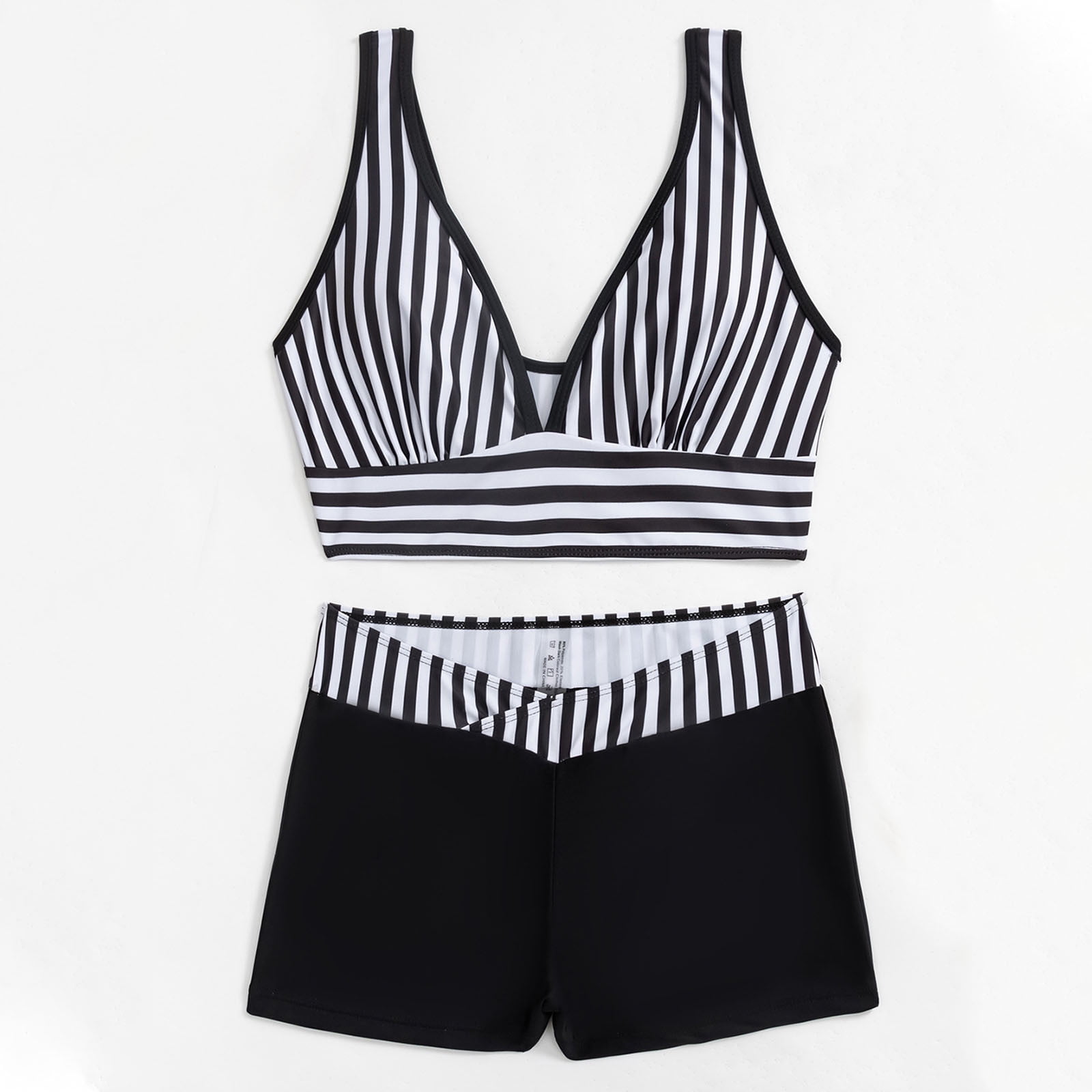 Two Piece Modest Bathing Suits with Boyleg Shorts Women