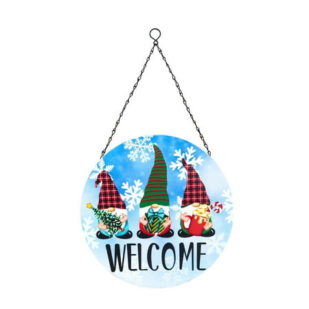 

✪ Welcome-/Gnome Squad Hanging Pendant Faceless Old Man Holds Xmas Tree/Gift Box