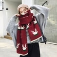 thumbnail image 2 of LEKODE Adult Festive Winter Knit Neck Wrap, Classic Cold‑Weather Scarf for Holiday Gatherings and Everyday Fall‑Winter Outfits D Watermelon Red One Size, 2 of 9