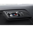 thumbnail image 6 of Xotic Tech Set Real Carbon Fiber w/ Tri Color Strip Interior Handle Bowl Window Lift Control Panel Accessories Cover Trim Combo Kit, Compatible with Ford Mustang 2015-2023, 6 of 9