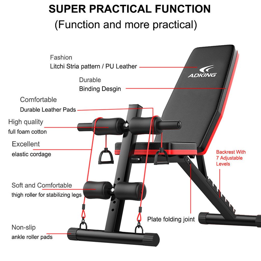 Adjustable Sit Up Incline Abs Bench Flat Fly Weight Press Fitness Rope Walmart Com Walmart Com