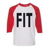 FIT Workout Gym Athletic 3/4 Raglan Sleeve Mens T-Shirt